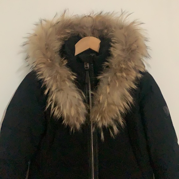 RUDSAK ATELIER NOIR Womens Black Down Jacket w Fur Trim - Picture 7 of 10